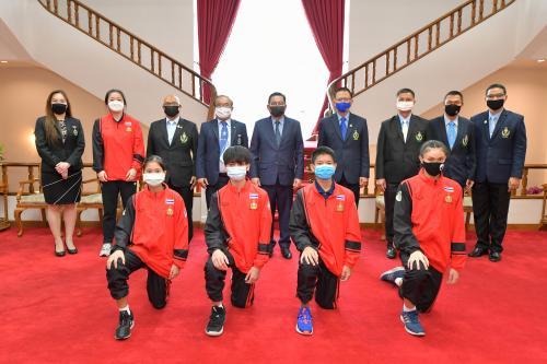 พิธีมอบโอวาทคณะนักกีฬาและเจ้าหน้าที่ก่อนเข้าร่วมการแข่งขัน ISF World Schools Taekwondo Poomsae Virtual Championship 2020