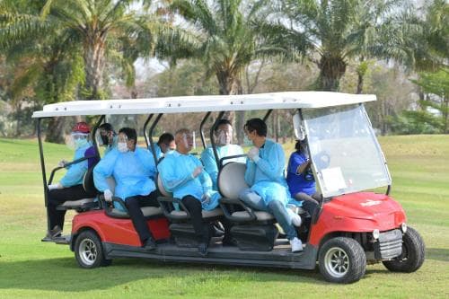 รมต.พิพัฒน์ ตรวจเยี่ยม Golf Quarantine สนามกอล์ฟอาทิตยา จ.นครนายก