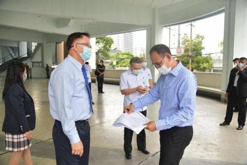 ประชุมการเตรียมพื้นที่อาคารนิมิบุตร กรมพลศึกษา เพื่อเปิดใช้เป็นสถานที่ในการคัดกรองและส่งต่อผู้ติดเชื้อไวรัสโควิด 2019