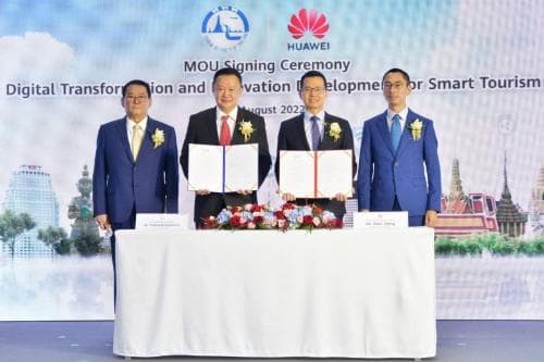 ททท. จับมือ หัวเว่ย ลงนามบันทึกข้อตกลงความร่วมมือ DIGITAL TRANSFORMATION AND INNOVATION DEVELOPMENT FOR SMART TOURISM เตรียมส่งเสริมนวัตกรรมการท่องเที่ยวใหม่บนเครือข่าย 5G