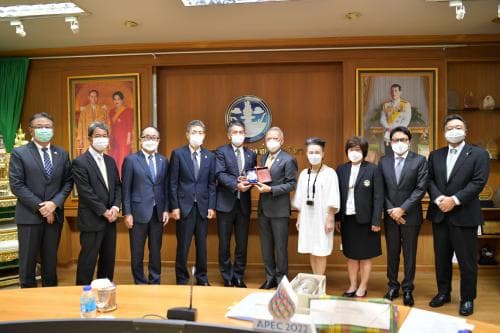 รมว.ท่องเที่ยวและกีฬาให้การต้อนรับนายคุโรดะ จุน (Mr. Kuroda Jun) ประธานองค์การส่งเสริมการค้าต่างประเทศของญี่ปุ่น เจโทร กรุงเทพ (JETRO Bangkok) พร้อมคณะ