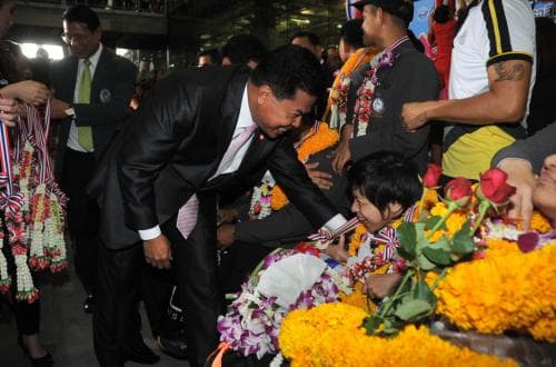 พิธีต้อนรับนักกีฬาทีมชาติไทยที่เข้าร่วมการแข่งขันกีฬาพาราลิมปิคเกมส์ ครั้งที่ 14