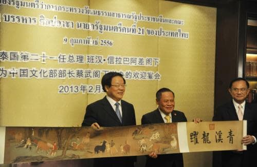 งานเลี้ยงรับรอง รมว.กระทรวงวัฒนธรรม สาธารณรัฐประชาชนจีน