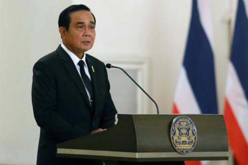 พลเอกประยุทธ์ จันทร์โอชา นายกรัฐมนตรี ให้โอวาทแก่นักกีฬาและเจ้าหน้าที่ ทีมชาติไทย ที่จะเดินทางไปร่วมการแข่งขันกีฬาซีเกมส์ ครั้งที่ 29