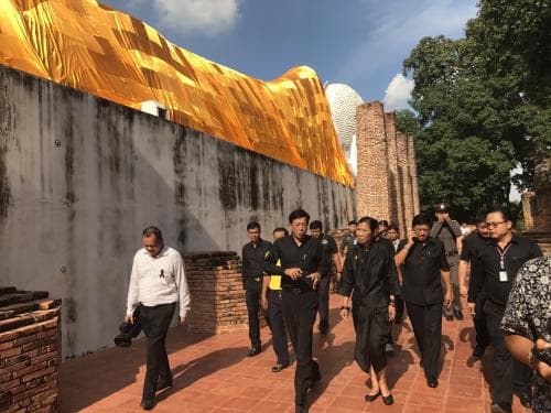 รัฐมนตรีว่าการกระทรวงการท่องเที่ยวและกีฬา ตรวจสอบเส้นทางท่องเที่ยวที่วัดขุนอินทประมูล จังหวัดอ่างทอง