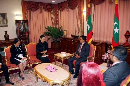 รมว.ท่องเที่ยวและกีฬา เข้าเยี่ยมคารวะ H.E. Abdulla Yameen Abdul Gayoom 