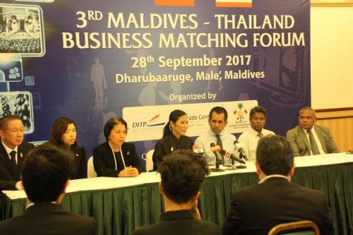 รัฐมนตรีว่าการกระทรวงการท่องเที่ยวและกีฬา เข้าร่วมงานแถลงข่าว 3rd Maldives-Thailand Business Matching Forum ณ ประเทศมัลดีฟส์ 