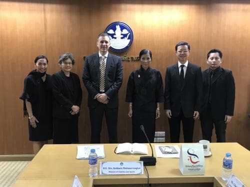 รมว.ท่องเที่ยวและกีฬาเป็นประธานการประชุมหารือการศึกษาความเป็นไปได้ในการจัดตั้งกองทุนเพื่อลดผลกระทบและความเสียหายที่จะเกิดขึ้นจากภัยพิบัติ