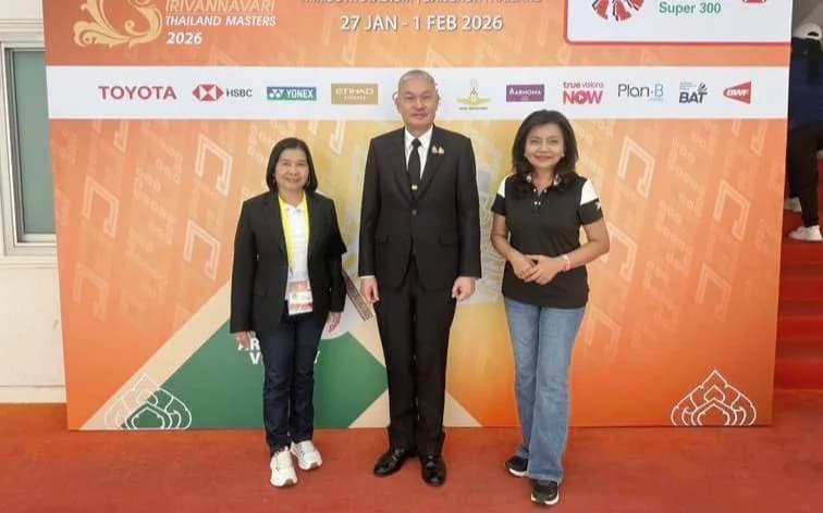 รองปลัดกระทรวงการท่องเที่ยวและกีฬา มอบรางวัลแบดมินตัน “ปริ๊นเซส สิริวัณณวรี ไทยแลนด์ มาสเตอร์ส 2026” ย้ำศักยภาพไทยสู่เวทีโลก