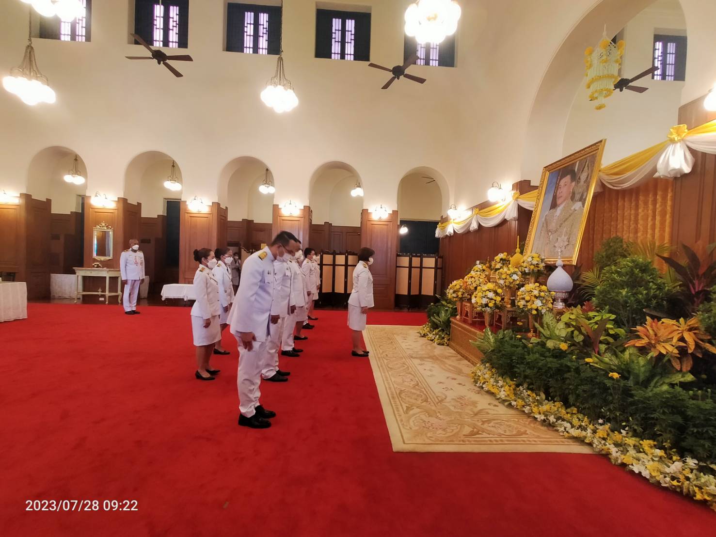 พิธีทำบุญตักบาตรถวายพระราชกุศลและร่วมพิธีถวายสัตย์ปฏิญาณเพื่อเป็นข้าราชการที่ดีและพลังของแผ่นดิน เนื่องในโอกาสวันเฉลิมพระชนมพรรษาพระบาทสมเด็จพระเจ้าอยู่หัว 28 กรกฎาคม 2566
