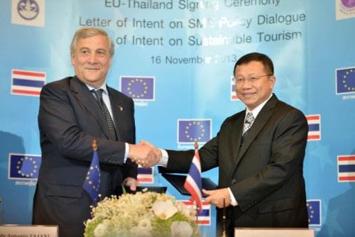 Ceremony to sign in the Letter of Intent between the Kingdom of Thailand and the European Union on the sustainable cooperation in tourism