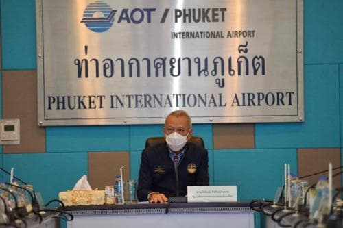 Mr. Phiphat presided over the preparatory meeting before the opening of Phuket Sandbox on 1st July, 2021