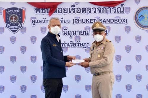 Mr. Phiphat attended the preparatory meeting for Phuket Sandbox and released a parade of patrol boats to promote tourism